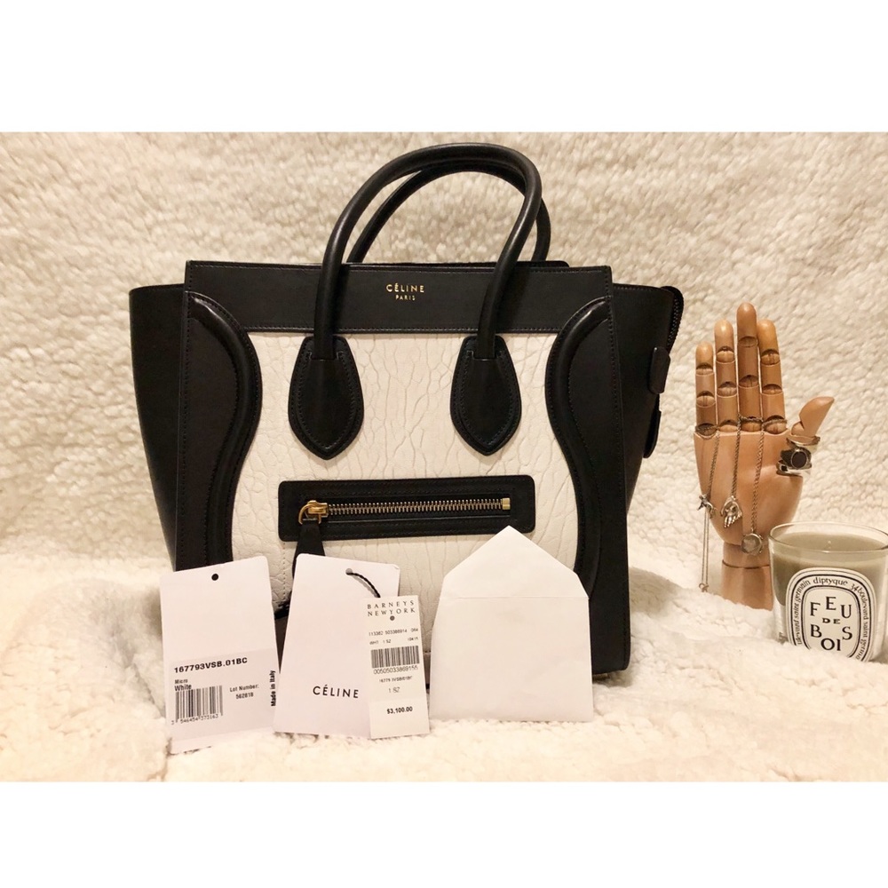 SOLD!!!! Authentic Celine Lambskin bicolor - Picture 4 of 8